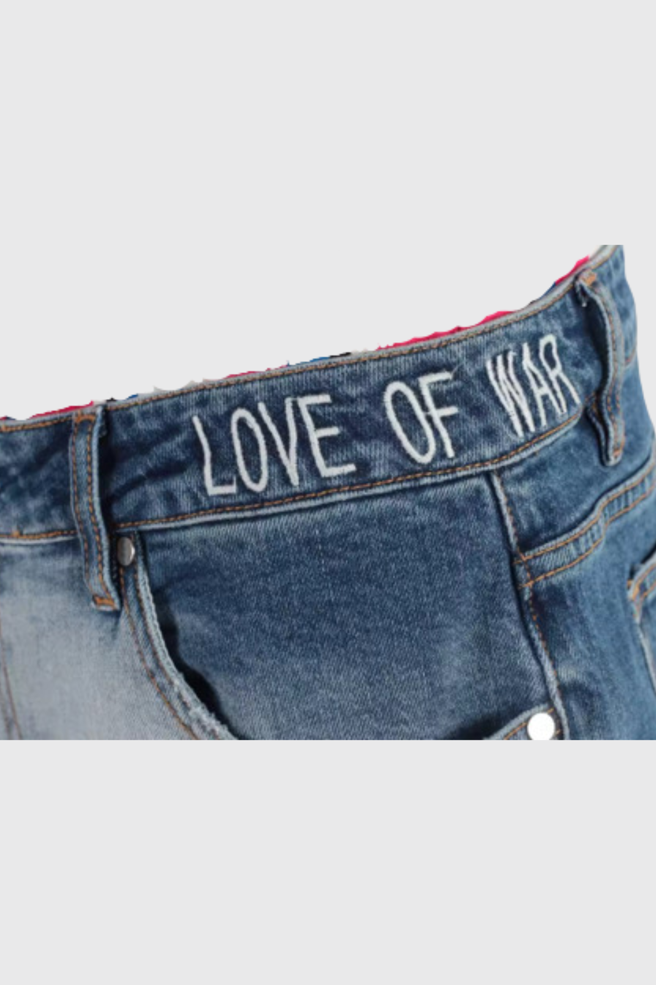 2-Tone Distressed Jeans