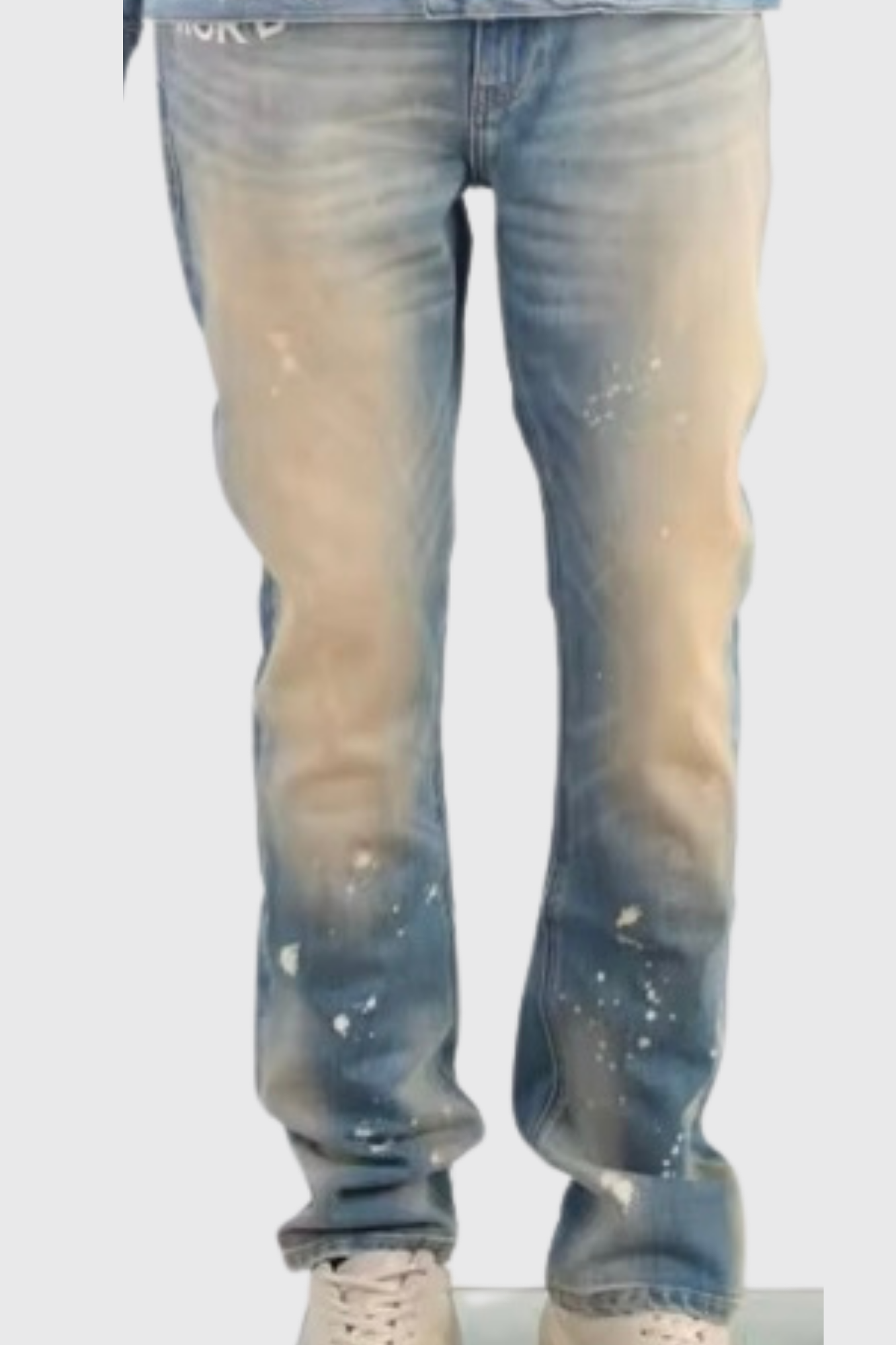 Distressed Spray Flare Jeans