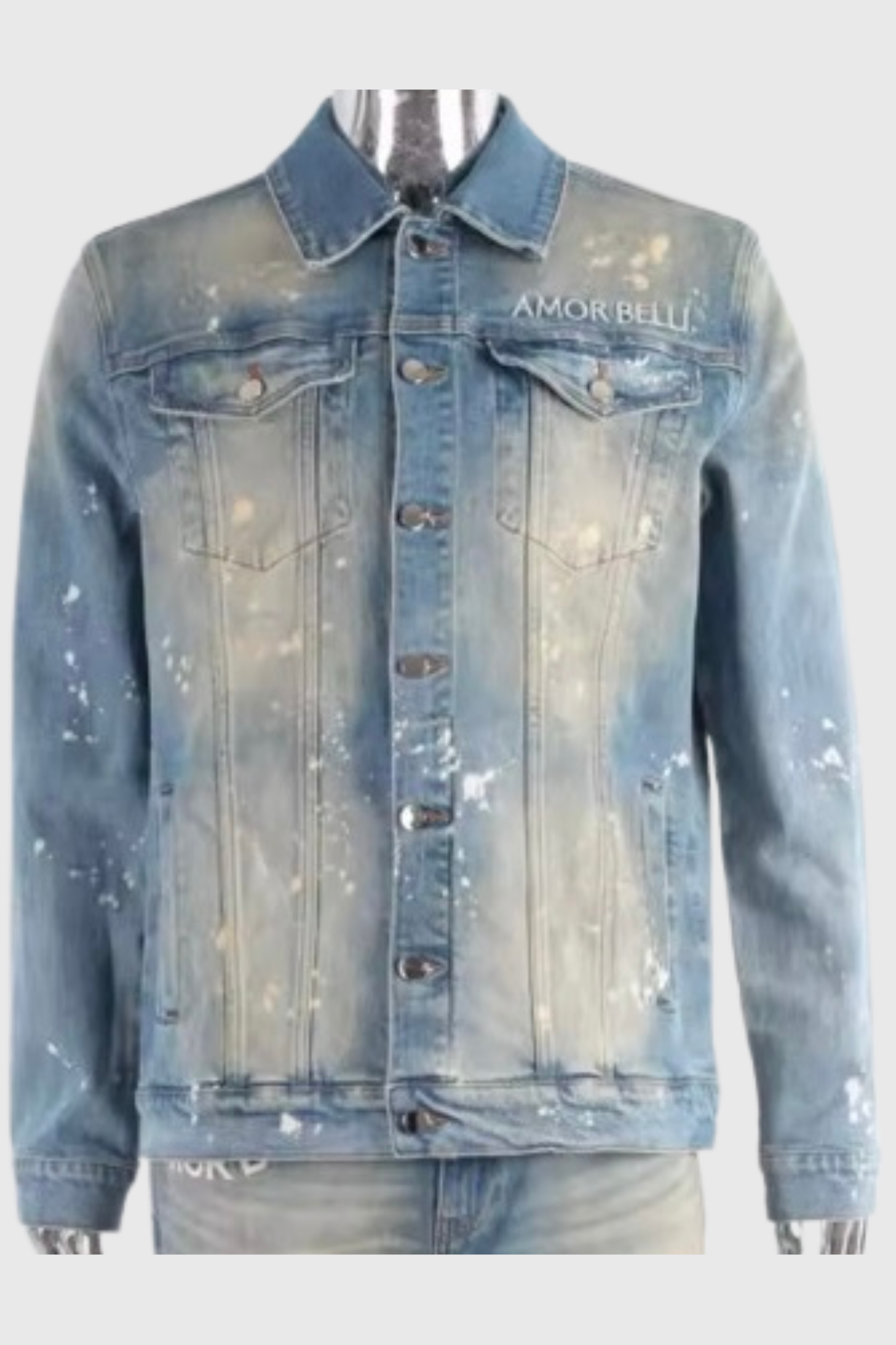 Distressed Spray Denim Trucker
