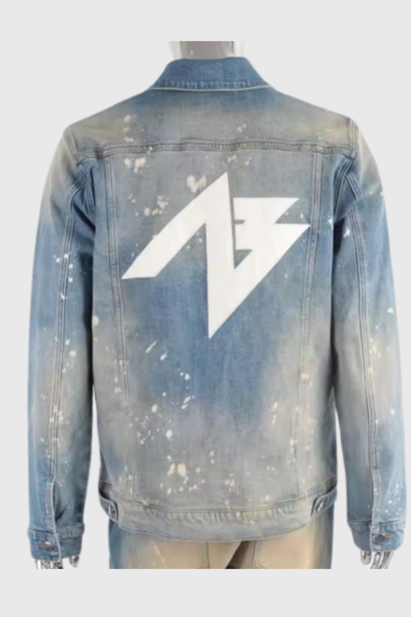 Distressed Spray Denim Trucker