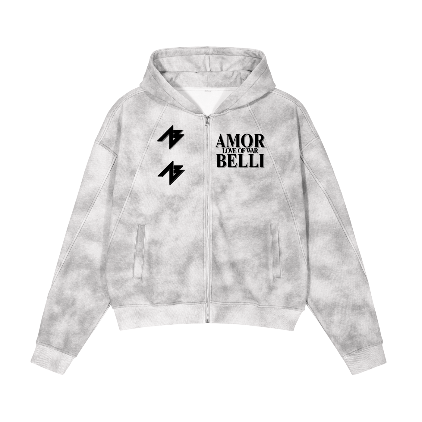 Concrete Full Zip Fleece Hoodie