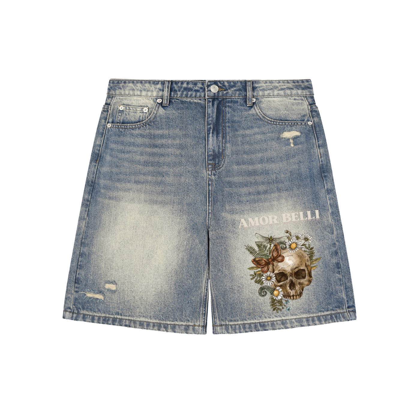 GARDEN OF LIFE Baggy Denim Shorts