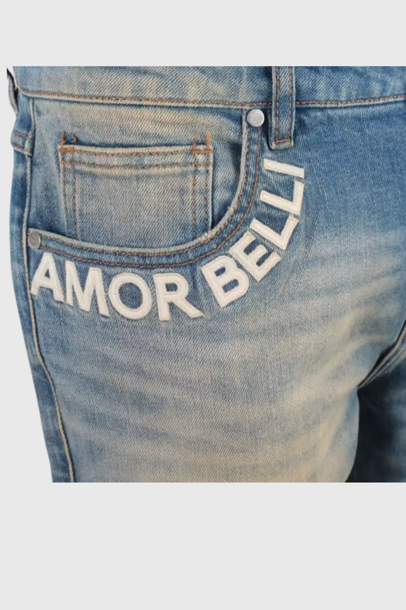 Distressed Spray Flare Jeans