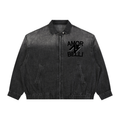 LOVE OVER WAR Bomber Denim Jacket