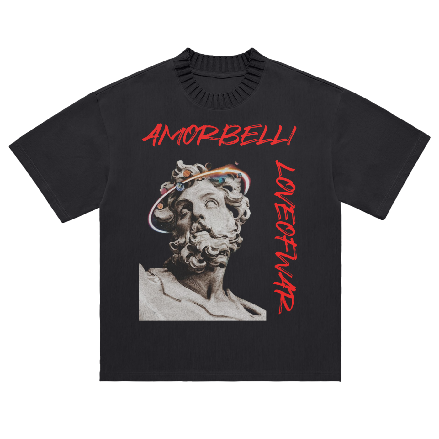 AMOR BELLI luxury streetwear tee with sculpture graphic