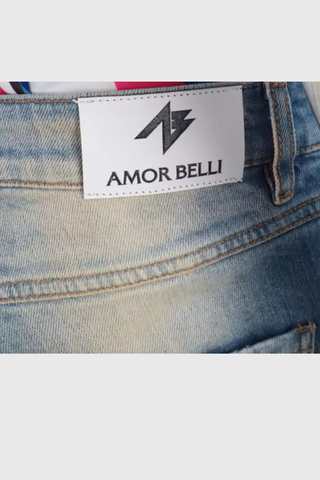 Distressed Spray Flare Jeans
