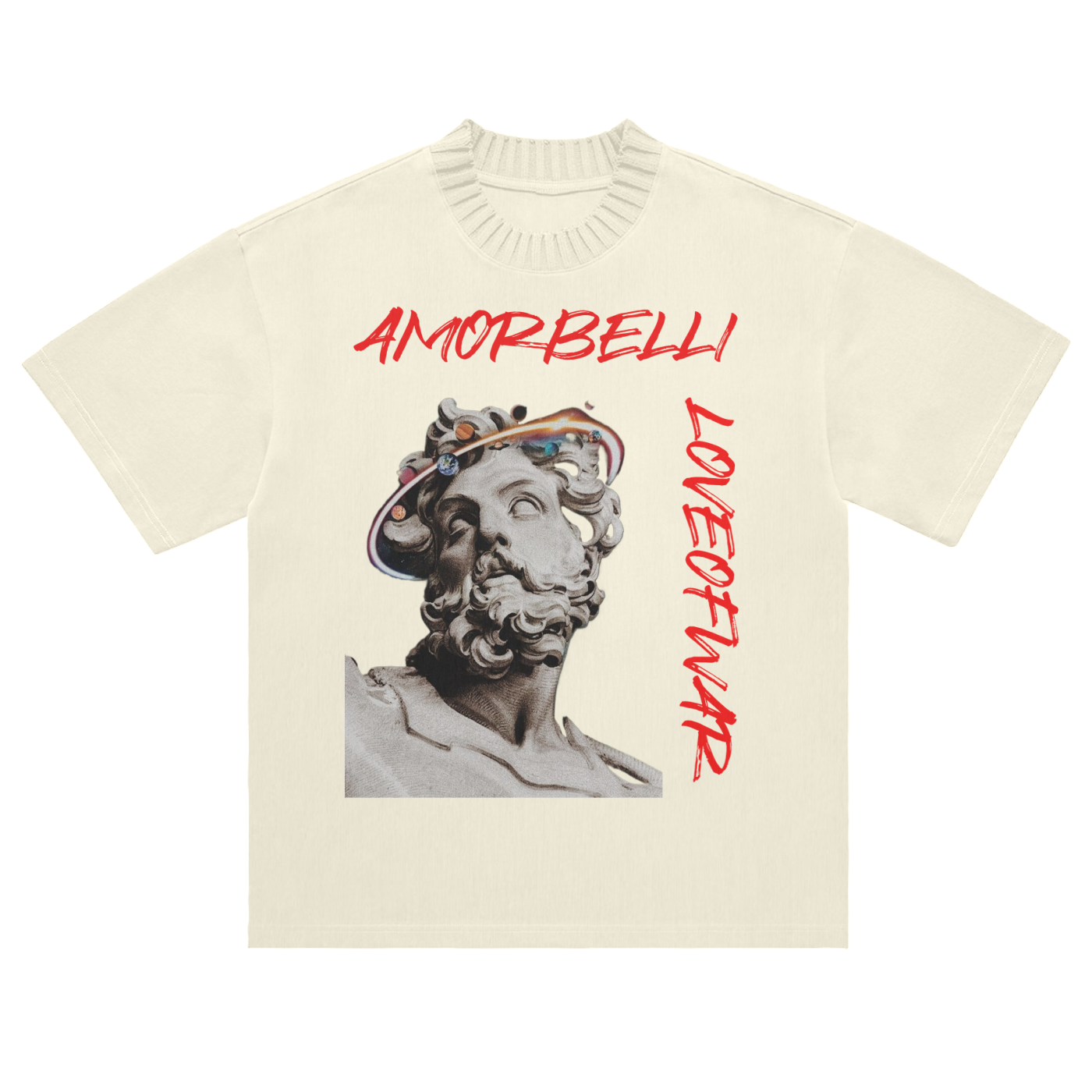AMOR BELLI luxury streetwear tee with sculpture graphic