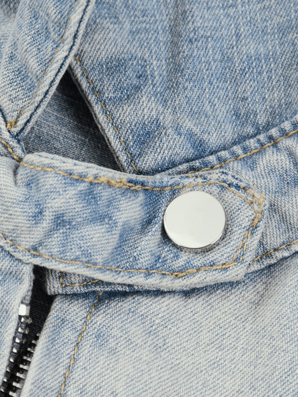 LOVE OVER WAR Bomber Denim Jacket