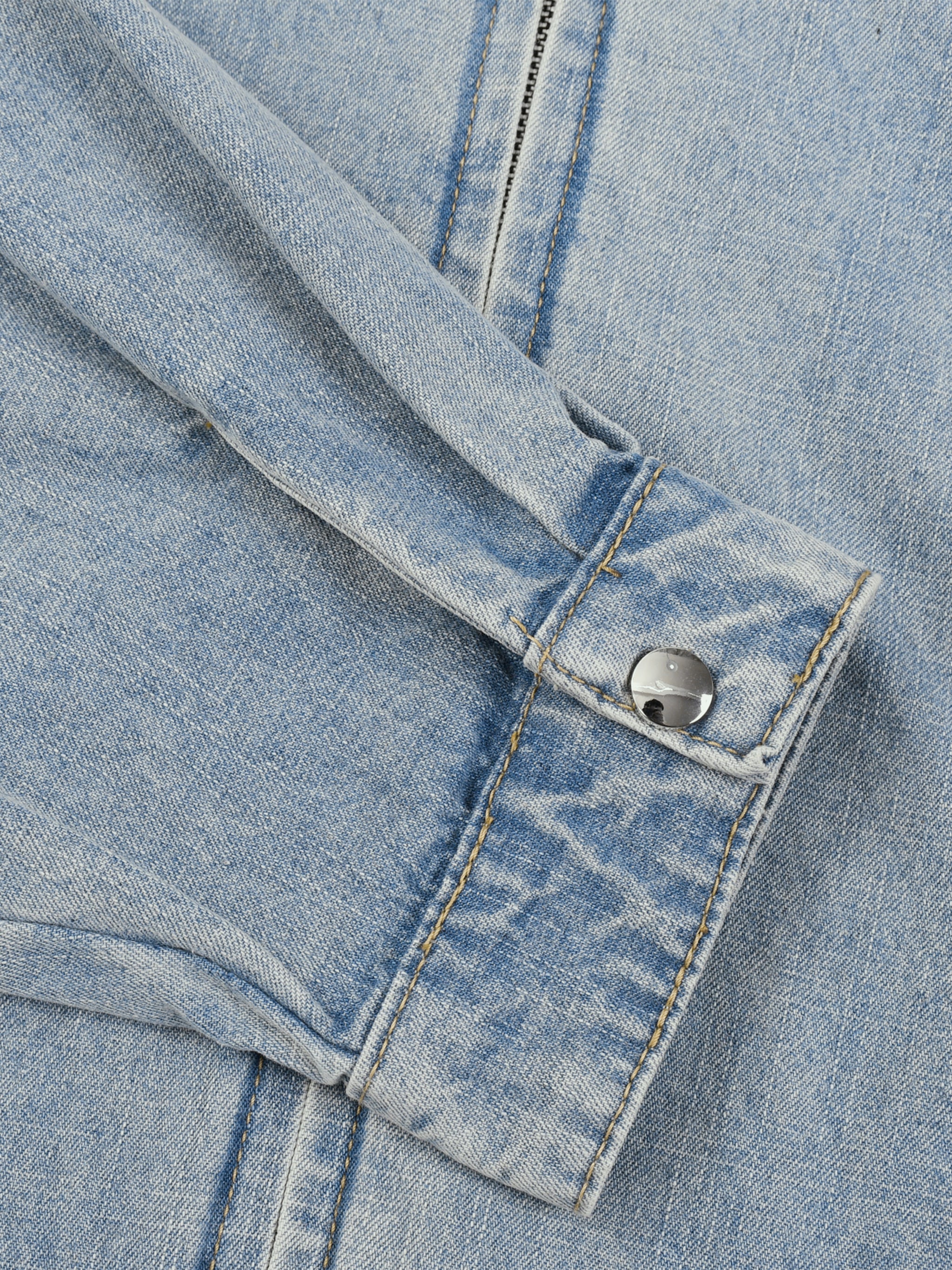 LOVE OVER WAR Bomber Denim Jacket